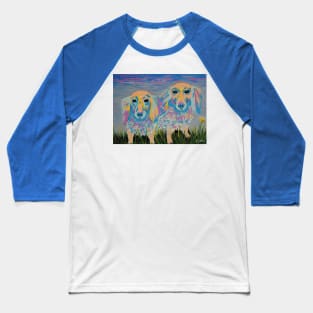 MUGI And Tatami Dog Painting - Cute Dog Art Baseball T-Shirt